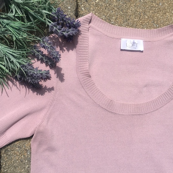LOFT Sweaters Sale Loft Petite Sweater Shirt Sleeve Lavender Poshmark